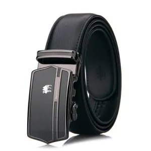 125CM Men Business Cowhide Genuine Leather Luxury Belts Durable Automatic Buckle Trousers Belt