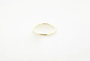 14K Gold Hammered Finish Band
