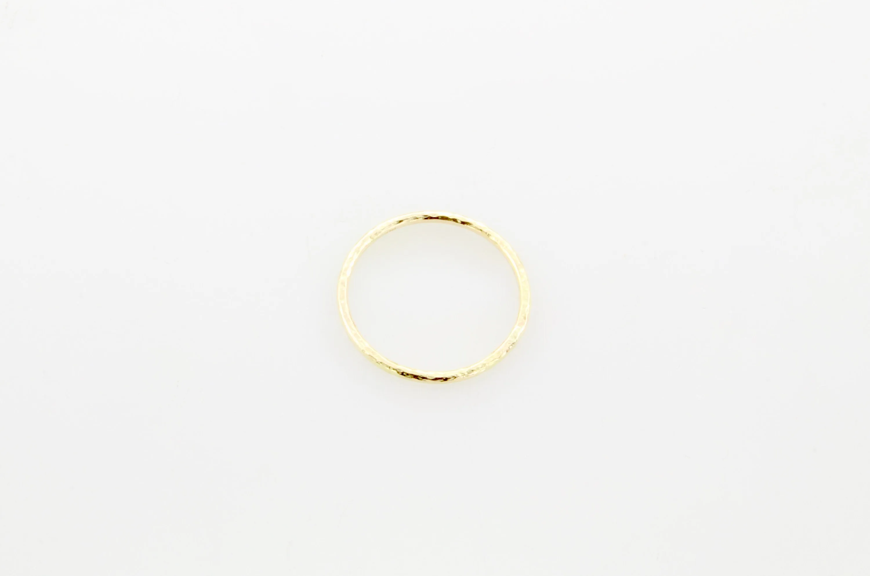 14K Gold Hammered Finish Band