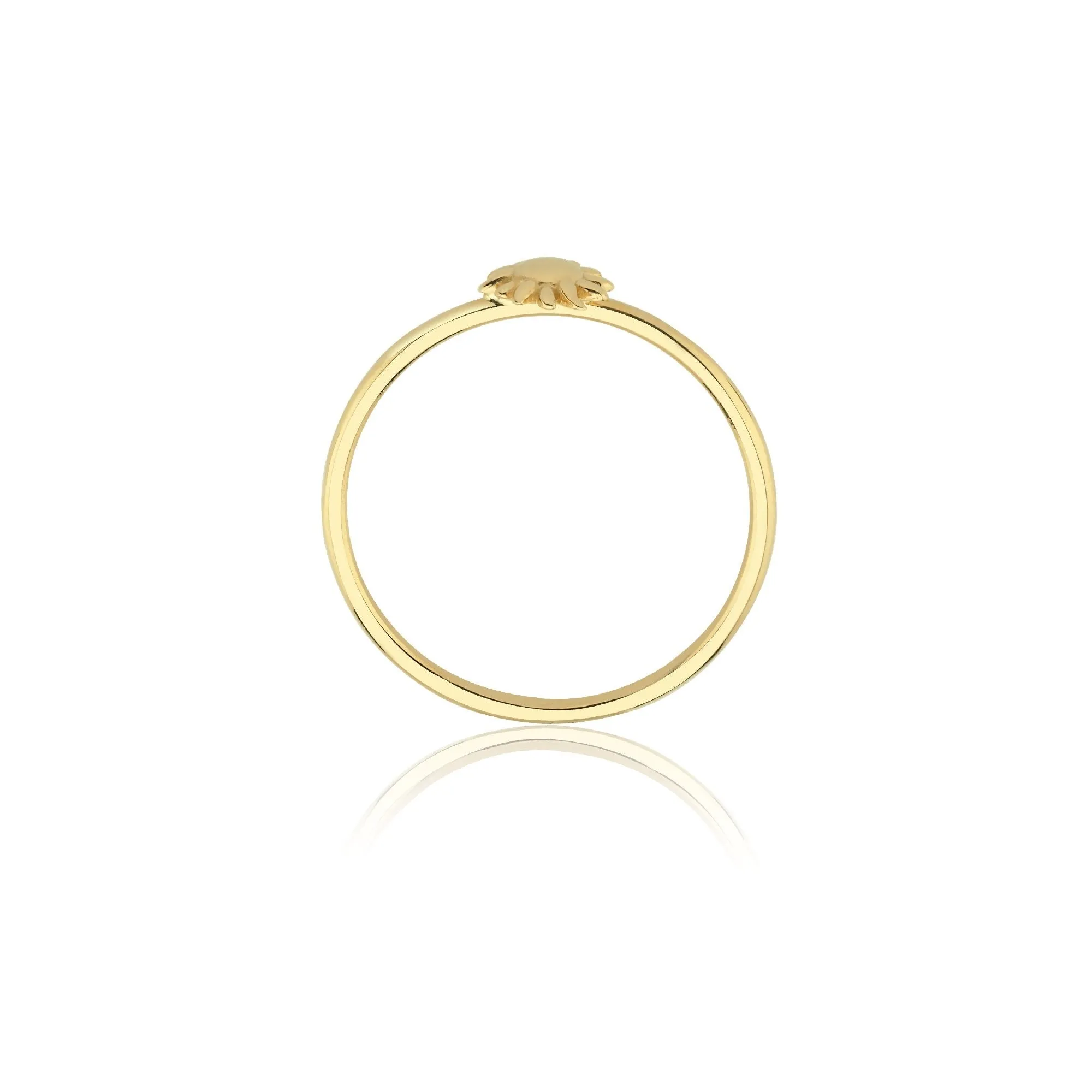 14k Gold Mini Sun Ring