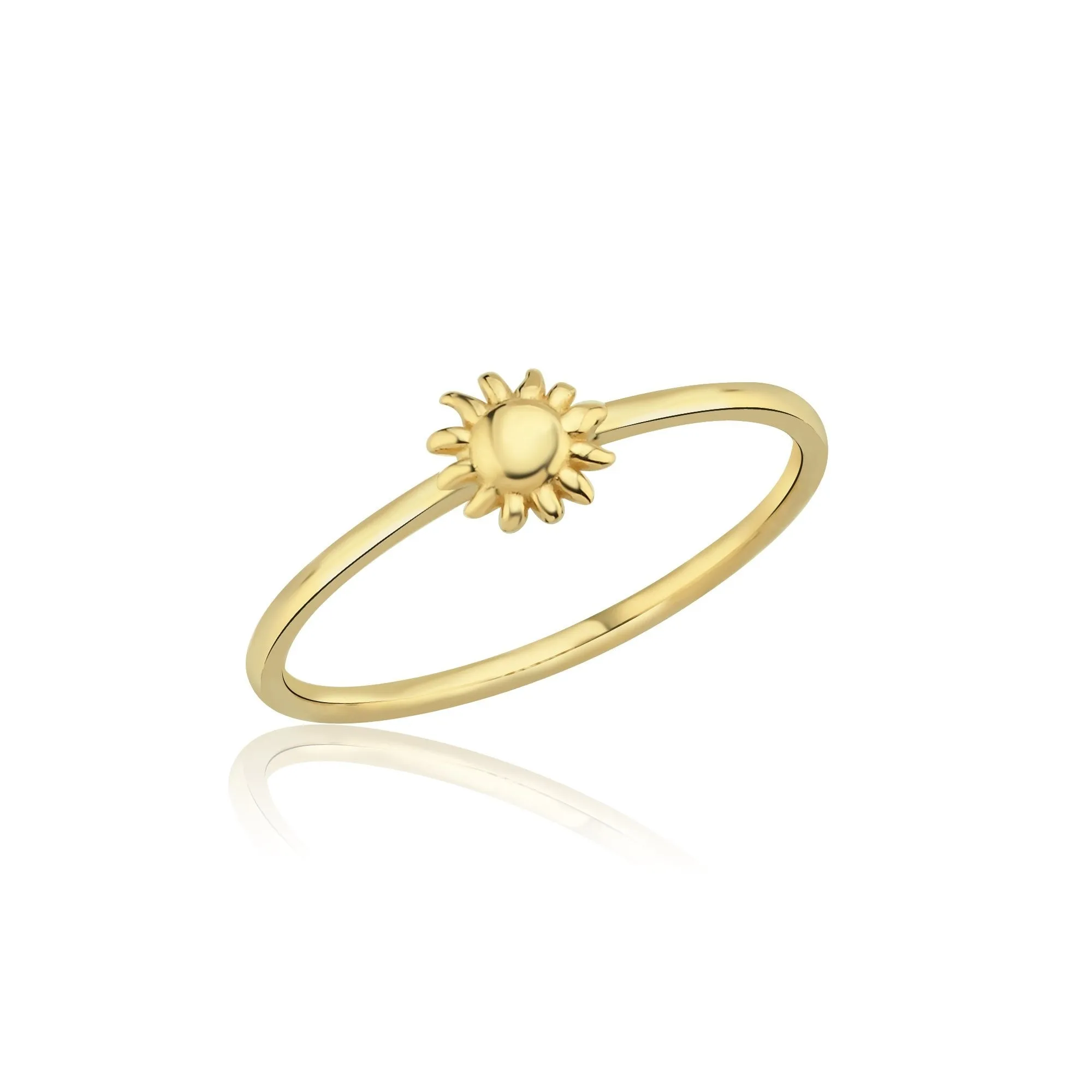 14k Gold Mini Sun Ring