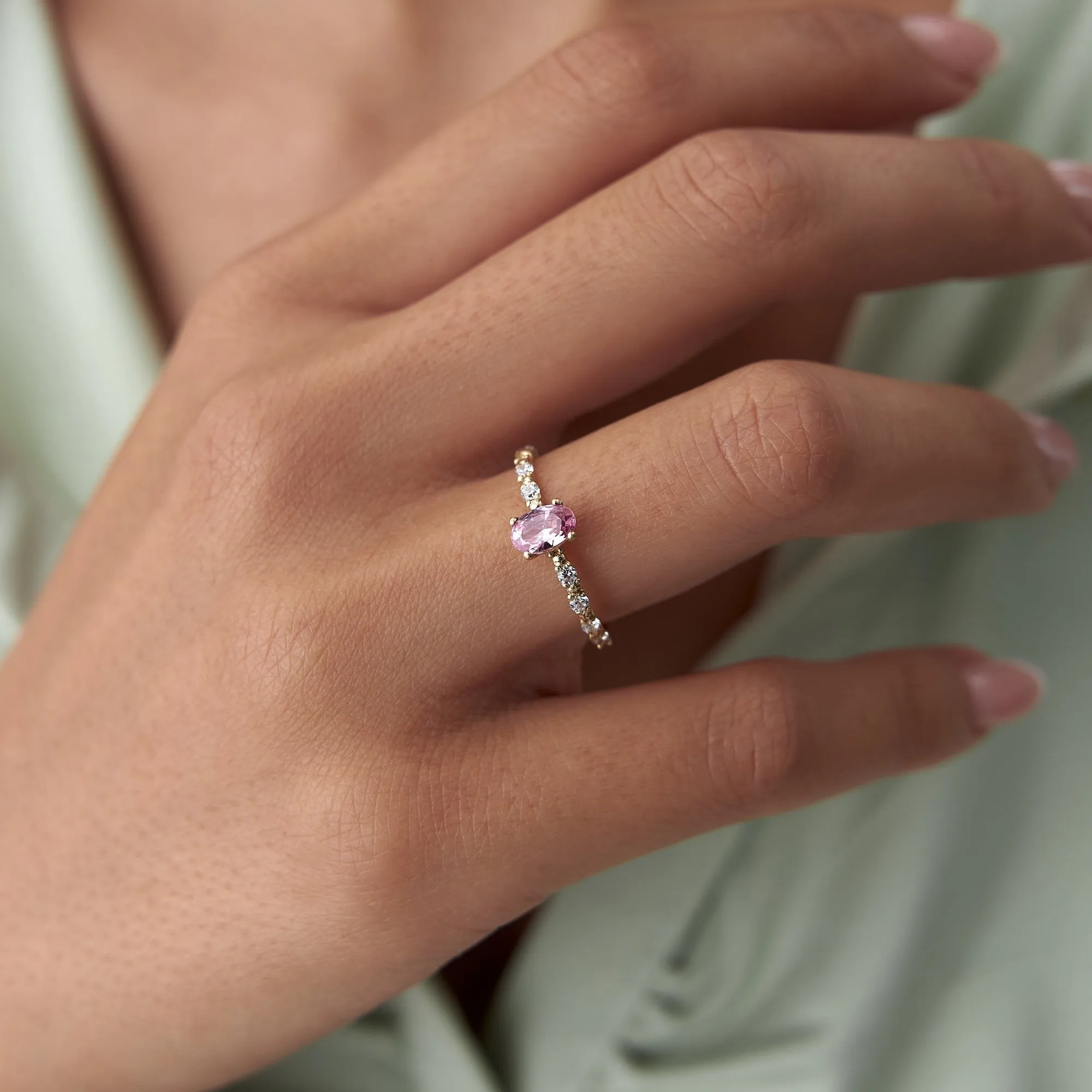 14k Gold Pink Puna Ring