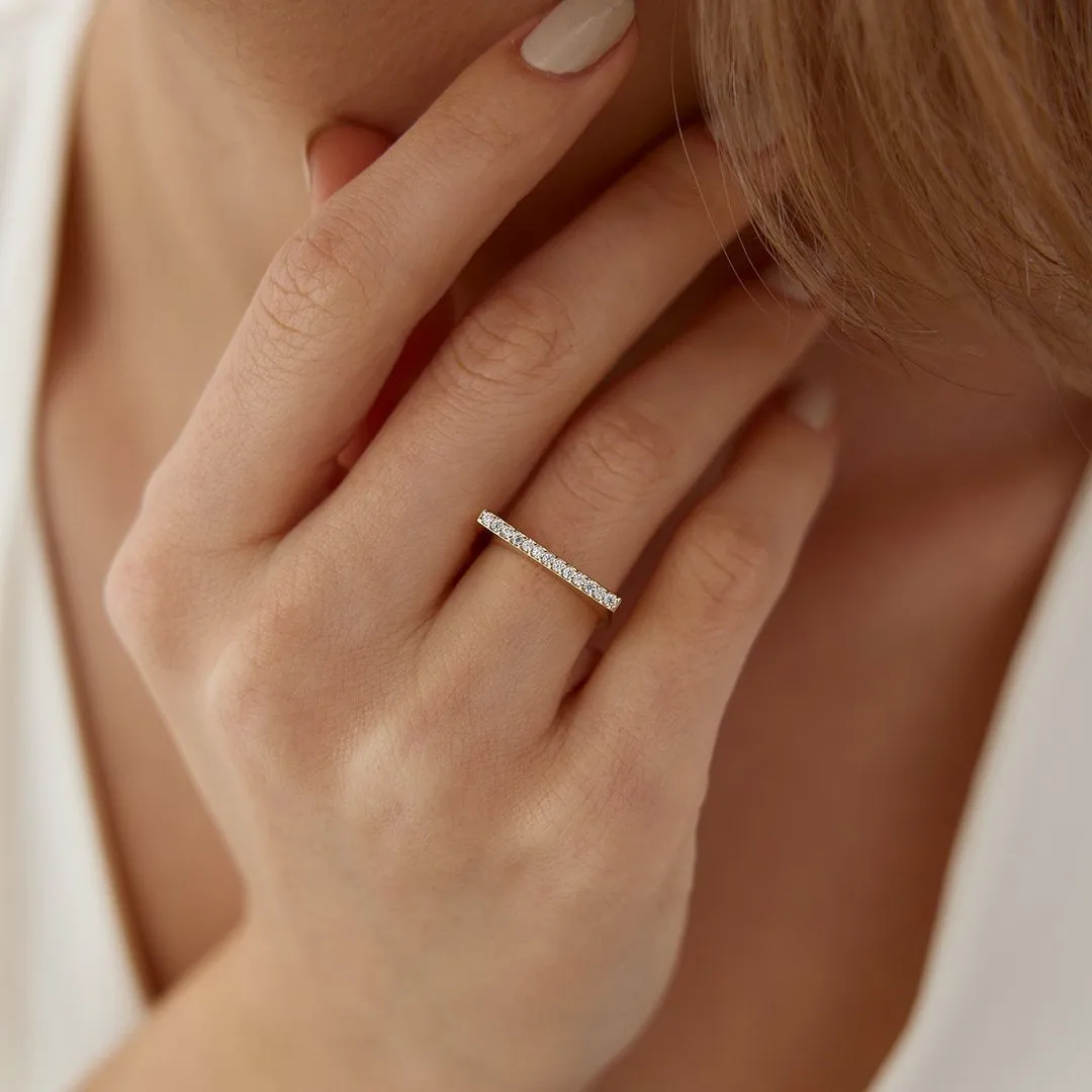 14k Gold Ribbon Waterway Ring