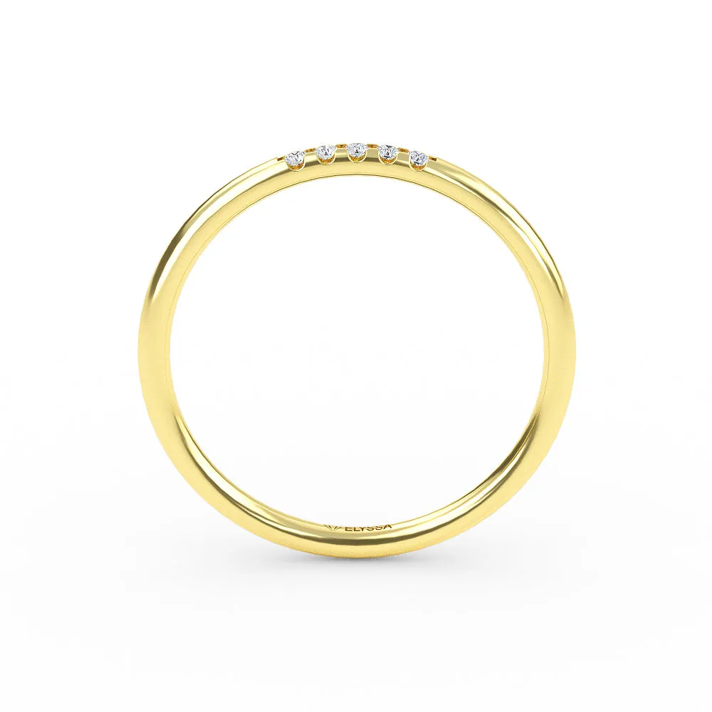 14K Gold Thin Diamond Minimalist Ring