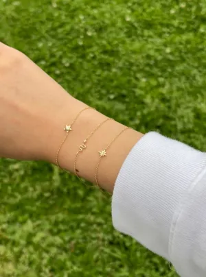 14K Solid Gold Minimalist Bracelets