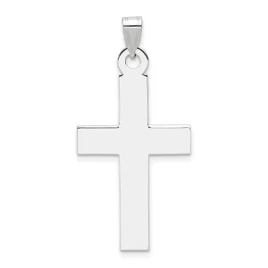 14k White Gold Cross Pendant