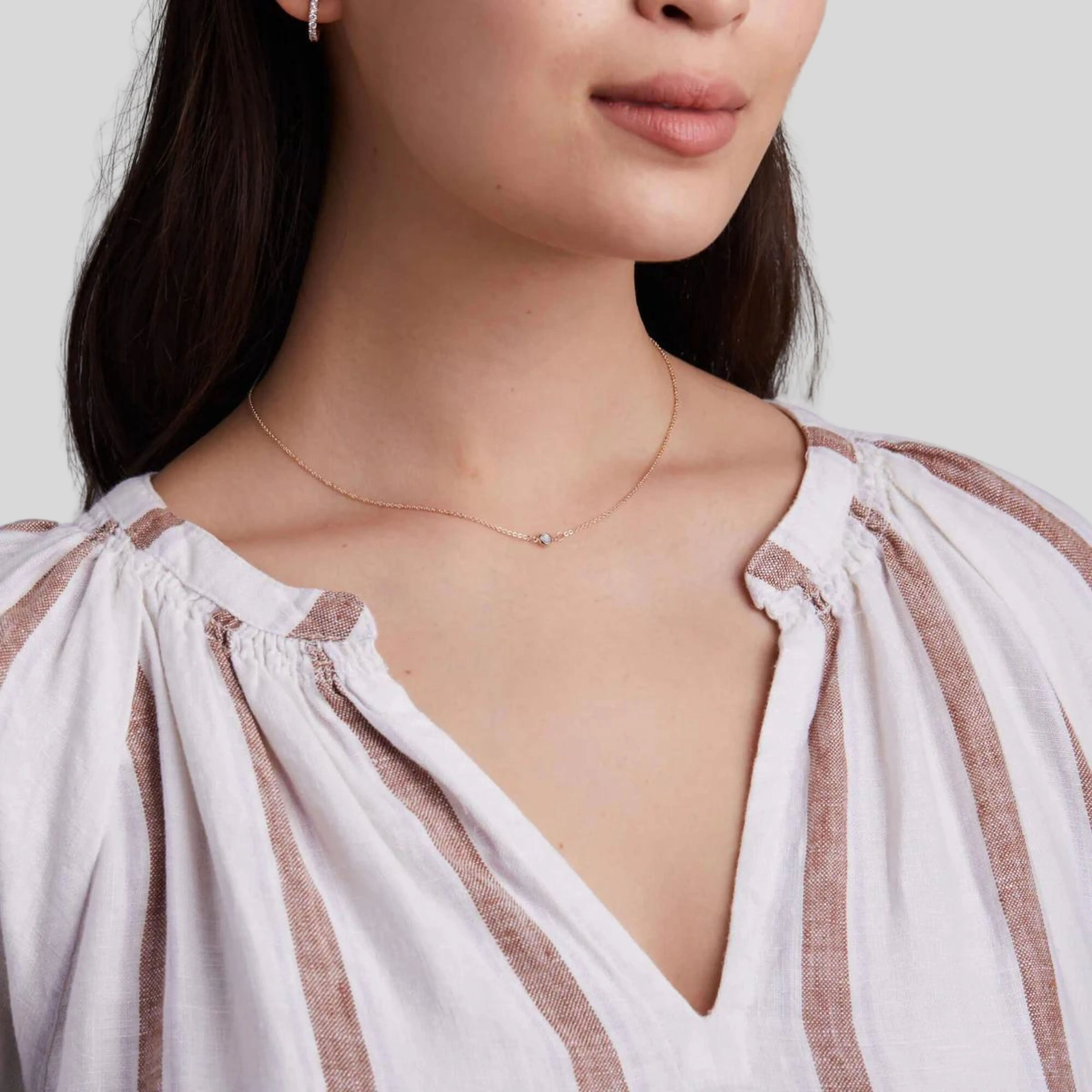 14K Yellow Gold Diamond 1.00 CTW Solitaire Necklace
