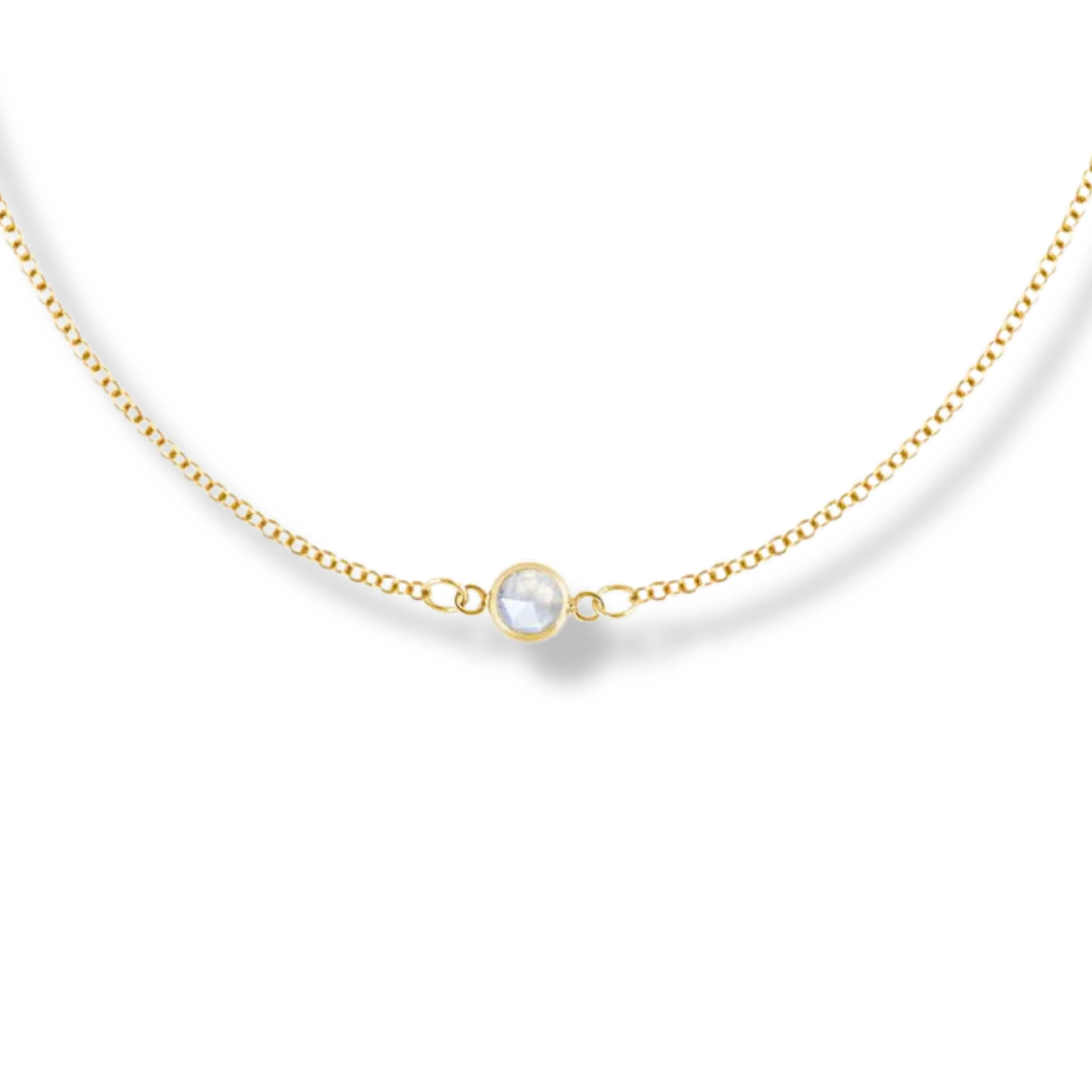 14K Yellow Gold Diamond 1.00 CTW Solitaire Necklace