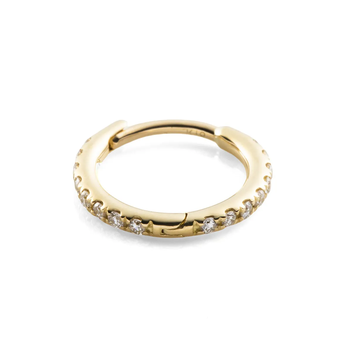 18K MANHATTAN Diamond Hoop Earring Medium size