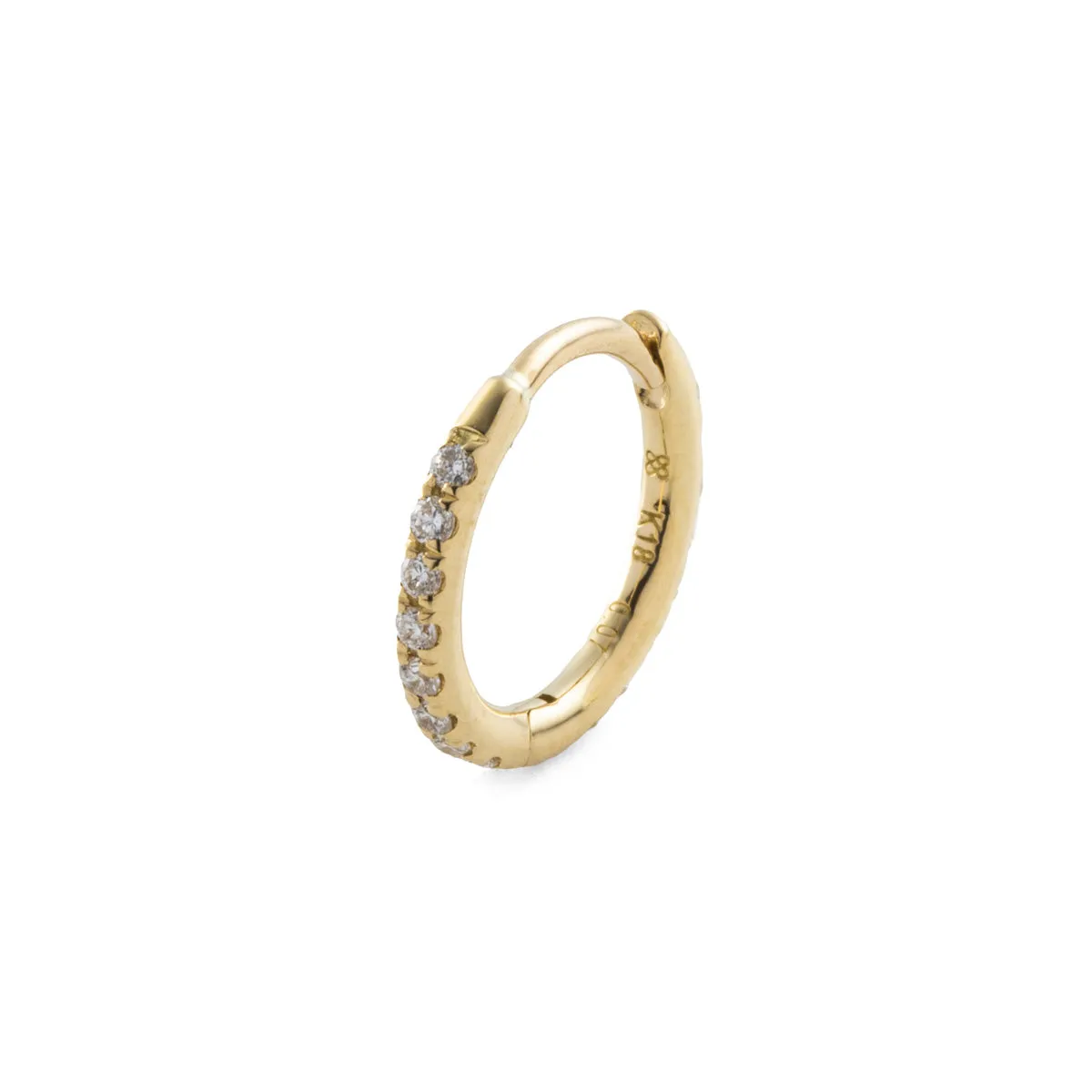 18K MANHATTAN Diamond Hoop Earring Medium size