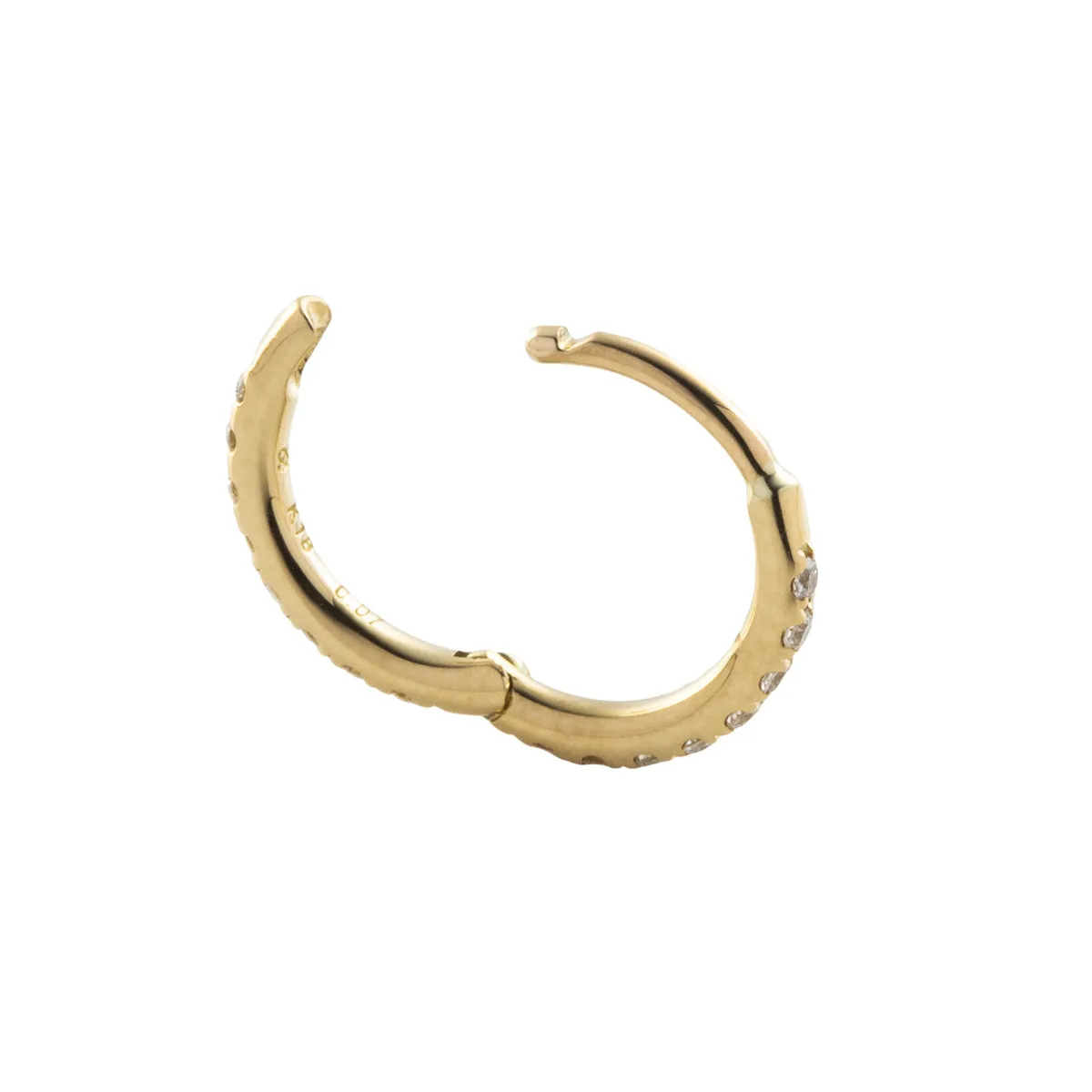 18K MANHATTAN Diamond Hoop Earring Medium size