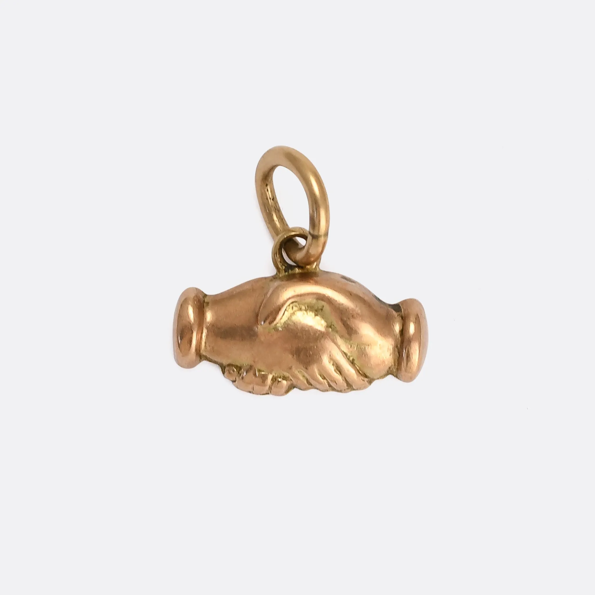 1920s Gold Handshake Fede Charm