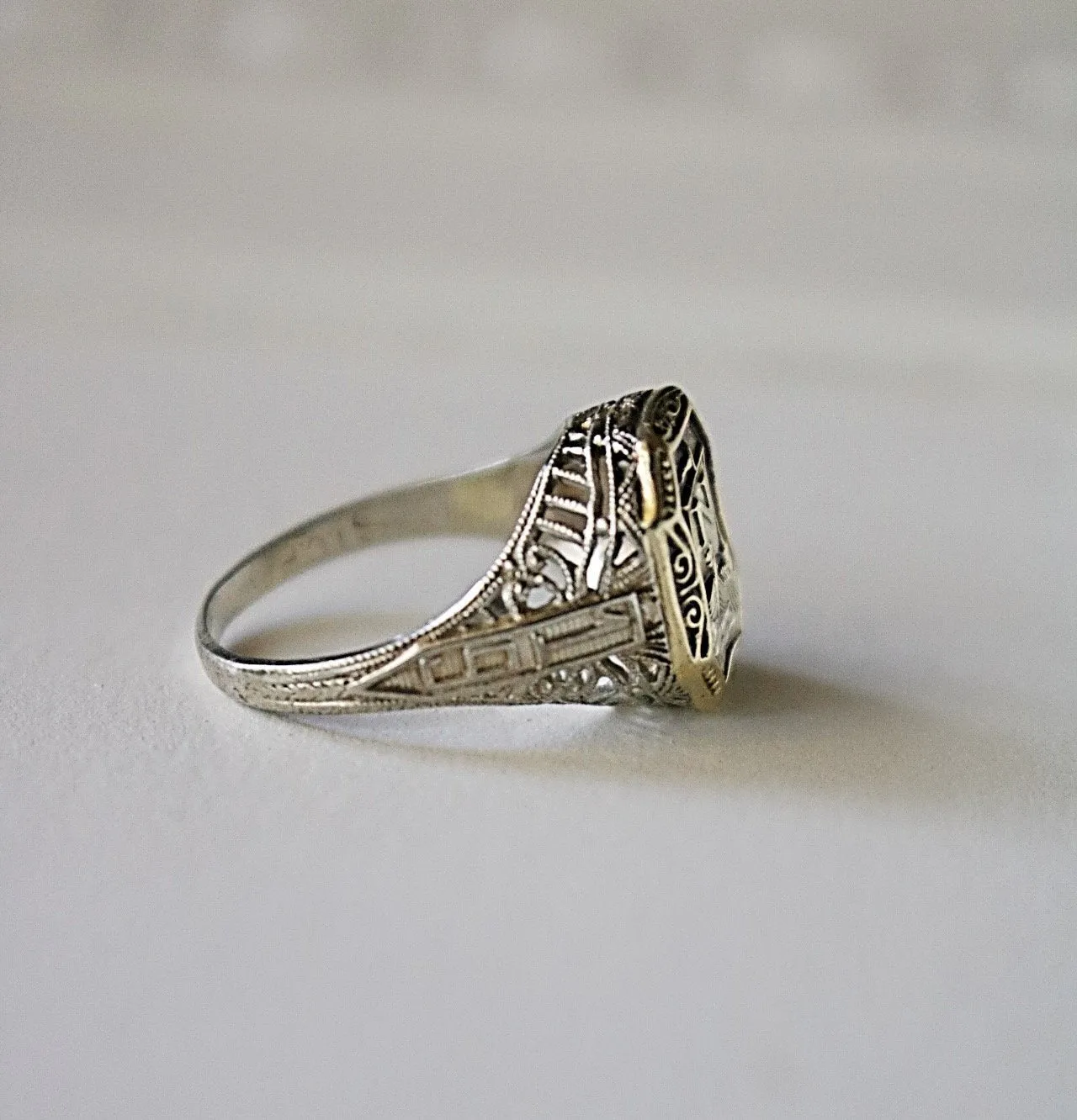 1929 Art Deco Nautical Themed Class Ring