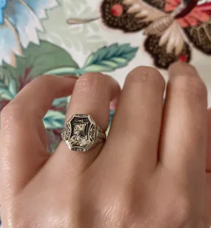 1929 Art Deco Nautical Themed Class Ring