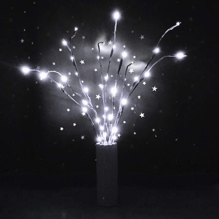 20 Bulbs LED Willow Branch Lamp Battery Powered Decorative Light