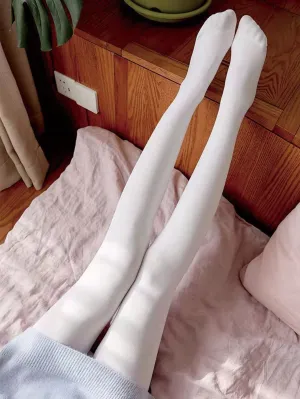 200D Solid Minimalist Tights - White - FD ⚡