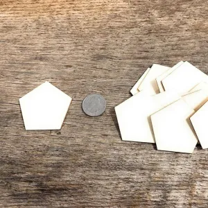25 SMALL WOOD PENTAGON - 2 INCH