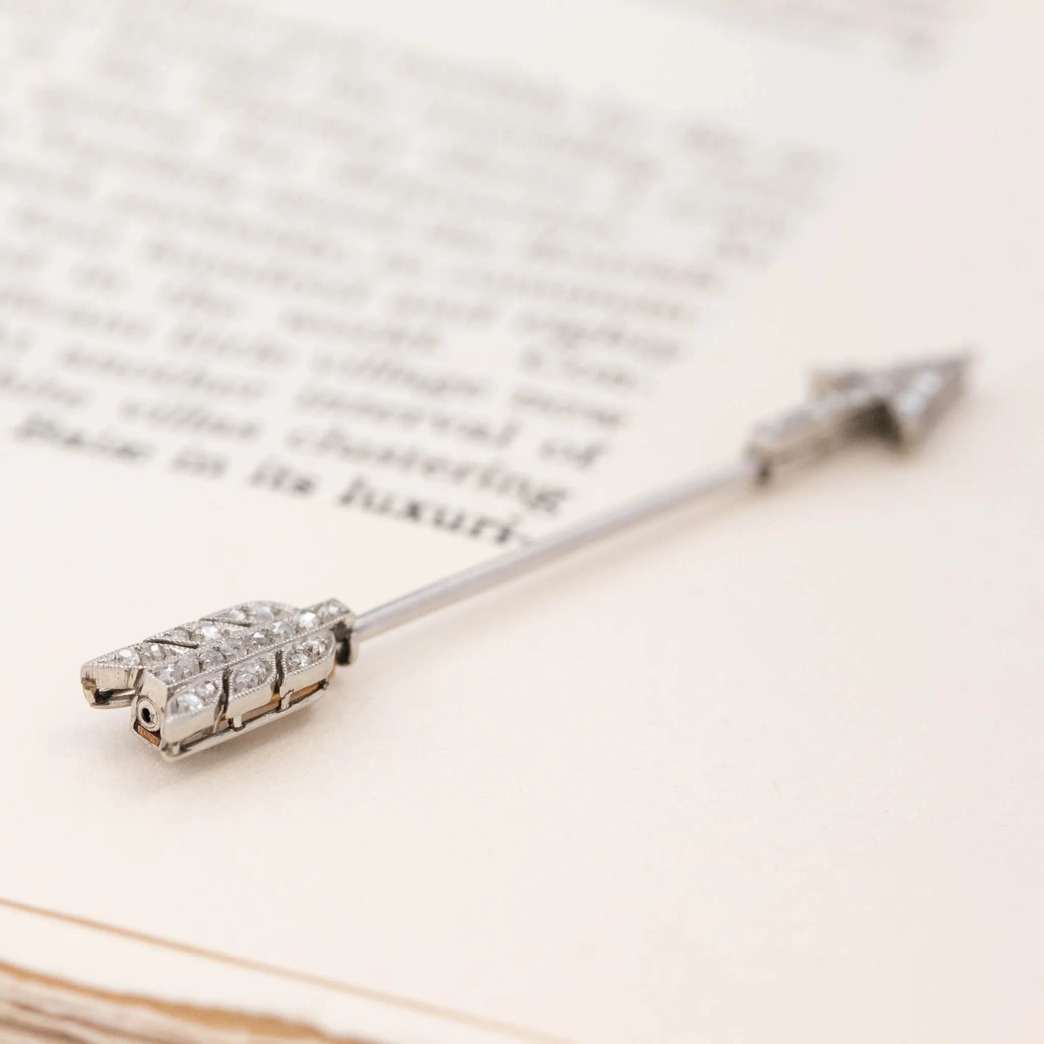 .26ctw Art Deco Diamond Arrow Jabot by Cartier