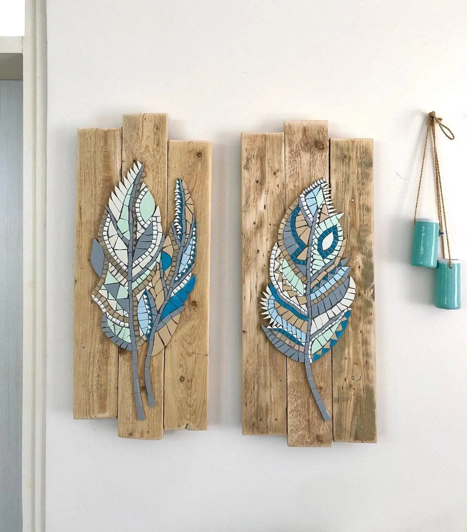 3 pcs Native American Mosaic Wall Art