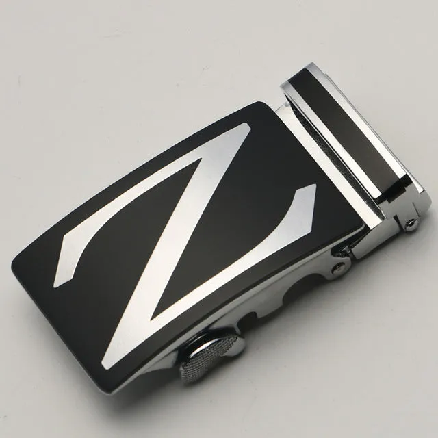 35mm Men Belt Buckle Automatic Luxury Brand Alloy Metal Belt Buckles Head Black Silver Dropshipping 2019