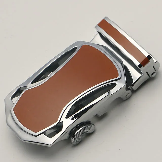 35mm Men Belt Buckle Automatic Luxury Brand Alloy Metal Belt Buckles Head Black Silver Dropshipping 2019