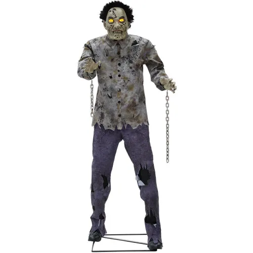 6-ft Lighted Animatronic Guard Zombie