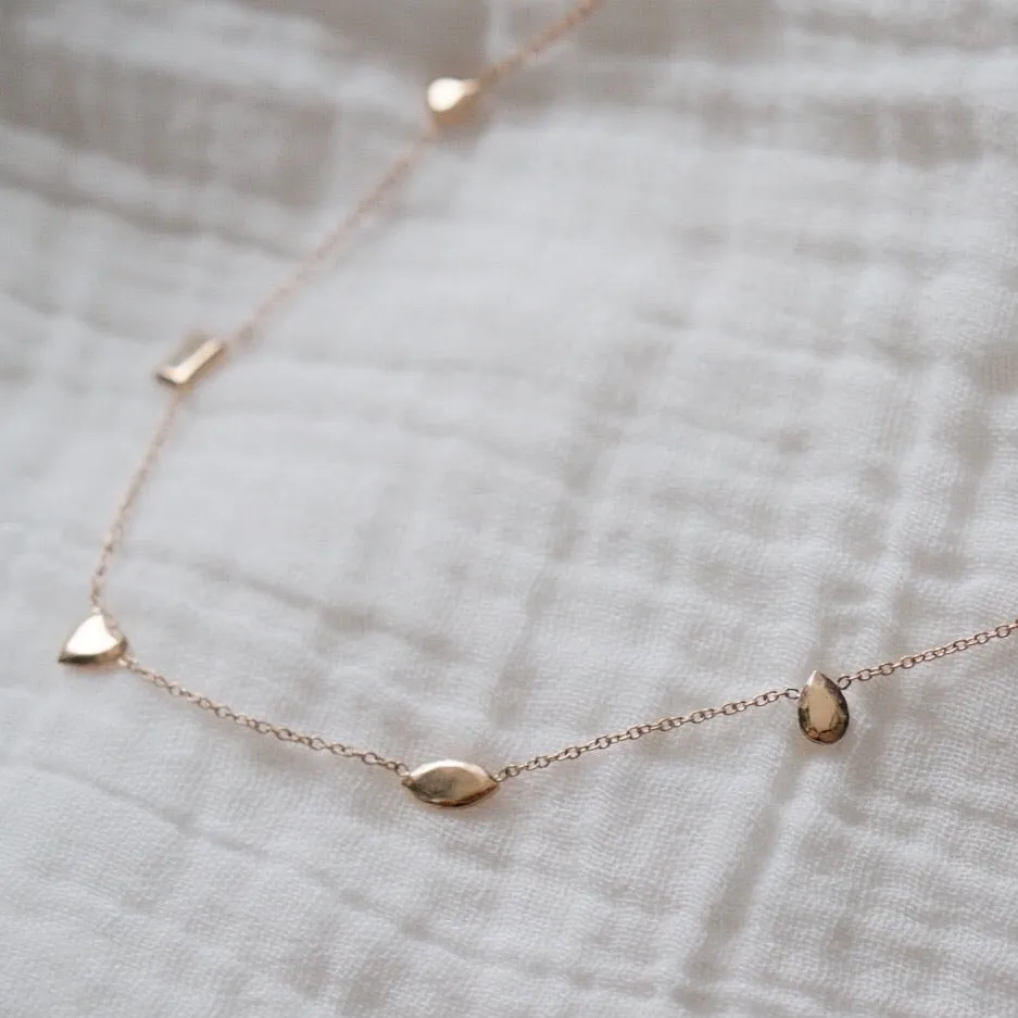7 Carat Gem Necklace - Solid 14kt
