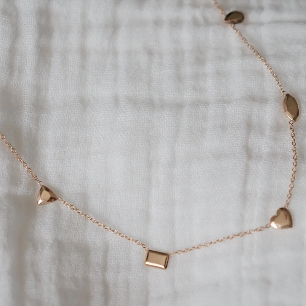 7 Carat Gem Necklace - Solid 14kt