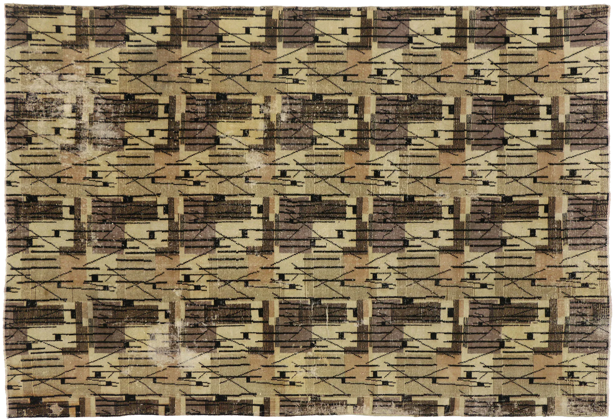 7'1" X 10'5" Zeki Muren Vintage Sivas Rug