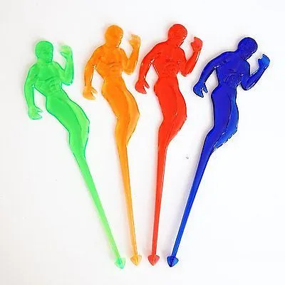 8 MR ABS Cocktail Drink Stir Swizzle Sticks Stirrers Bachelorette Party Sexy Man