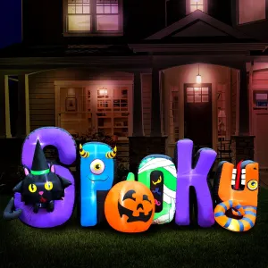 9 ft Inflatable Halloween Spooky Sign Yard Decoration