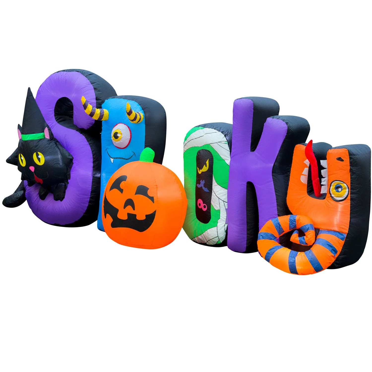9 ft Inflatable Halloween Spooky Sign Yard Decoration