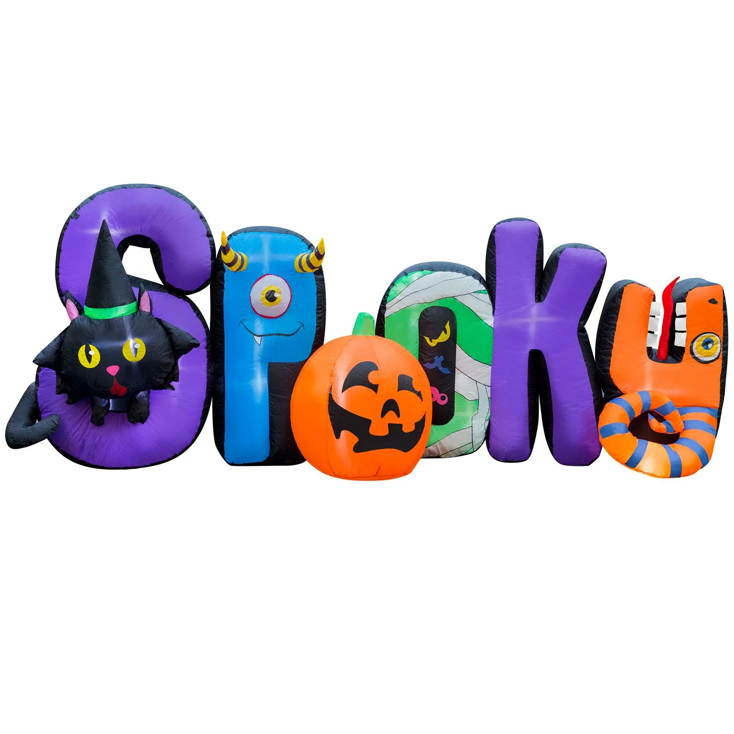 9 ft Inflatable Halloween Spooky Sign Yard Decoration