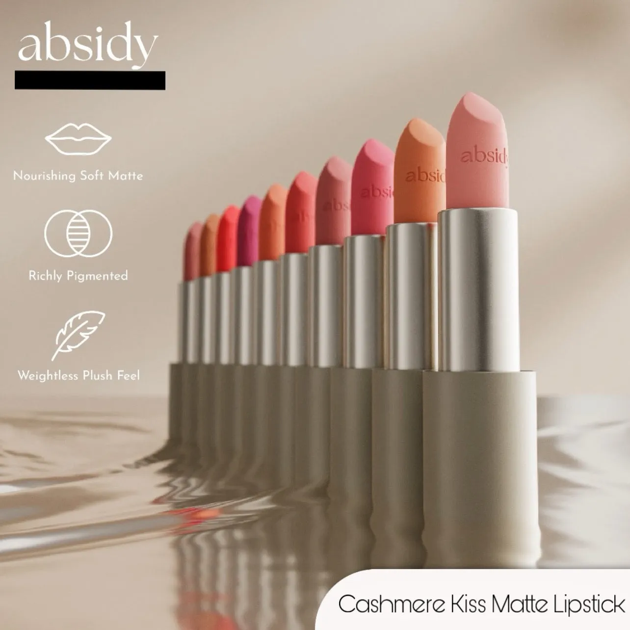Absidy Cashmere Kiss Matte Lipstick