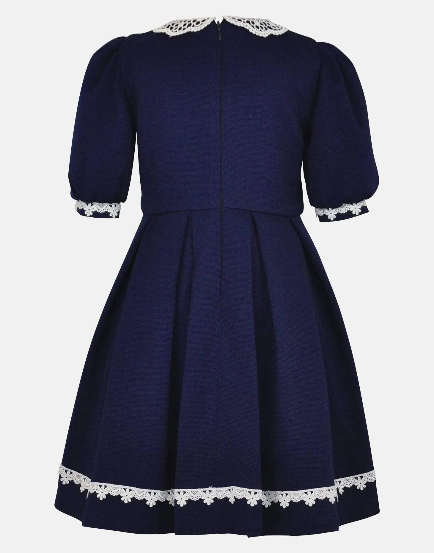 Alicia : Navy crochet detail dress