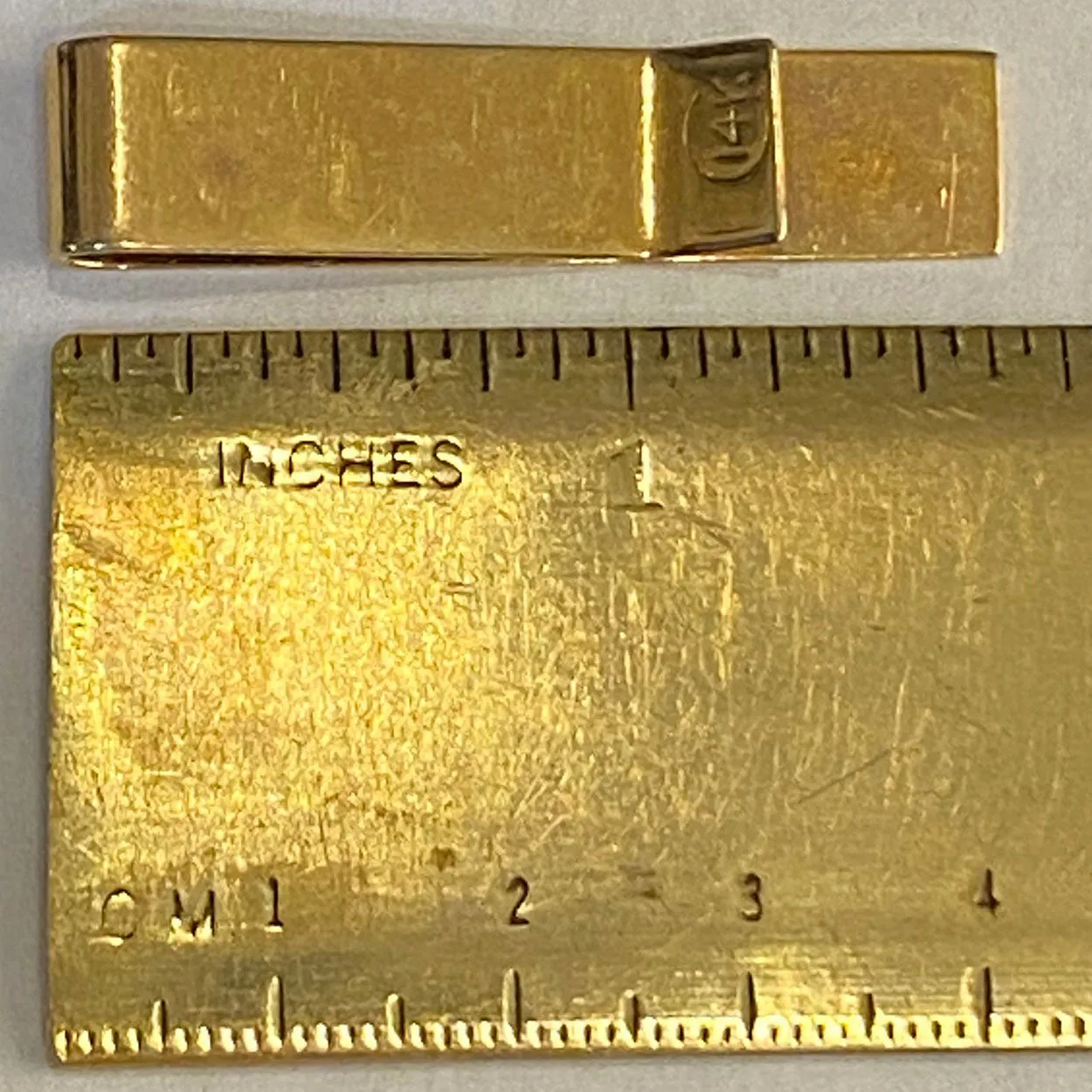 American Art Deco 14 Karat Yellow Gold Tie Clip