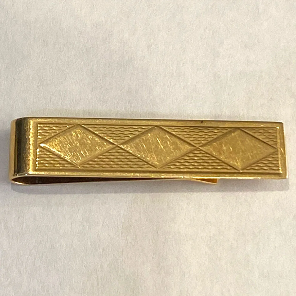 American Art Deco 14 Karat Yellow Gold Tie Clip