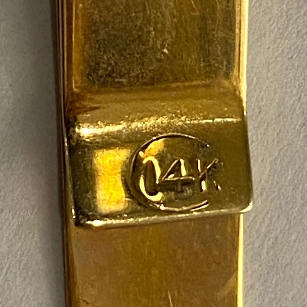 American Art Deco 14 Karat Yellow Gold Tie Clip