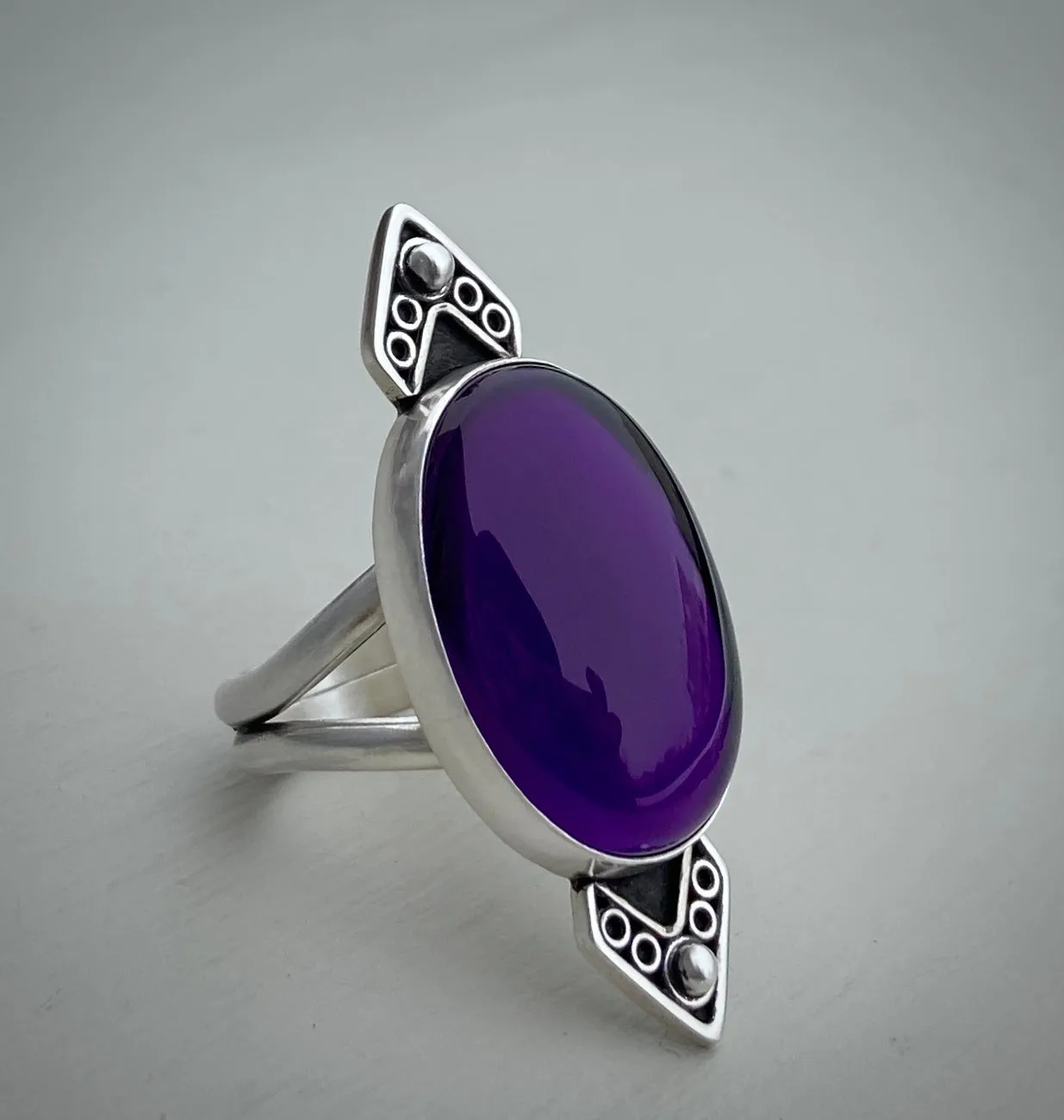 Amethyst Art Deco Ring