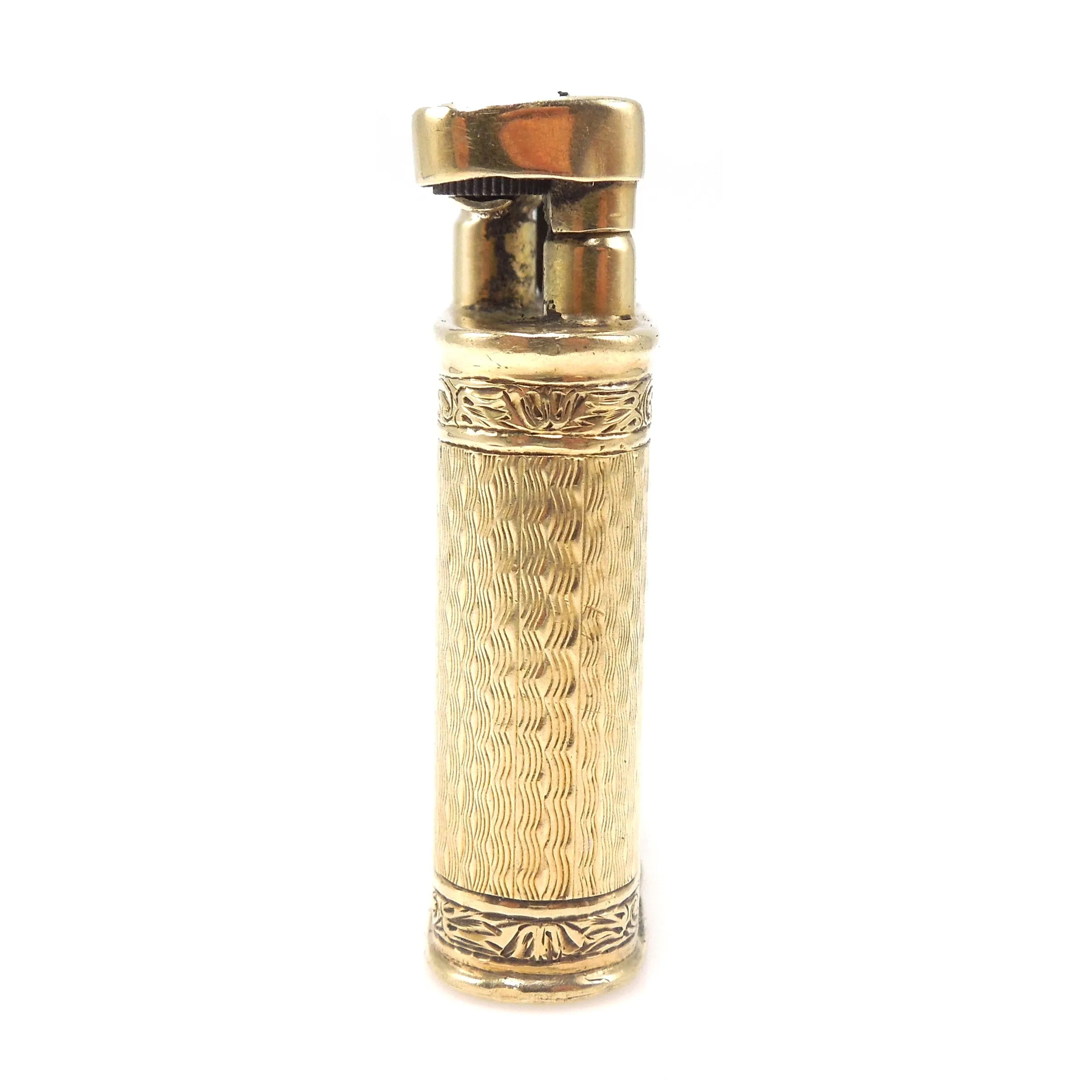 Antique Art Deco Solid 14K Yellow Gold Dunhill Cigarette Lighter