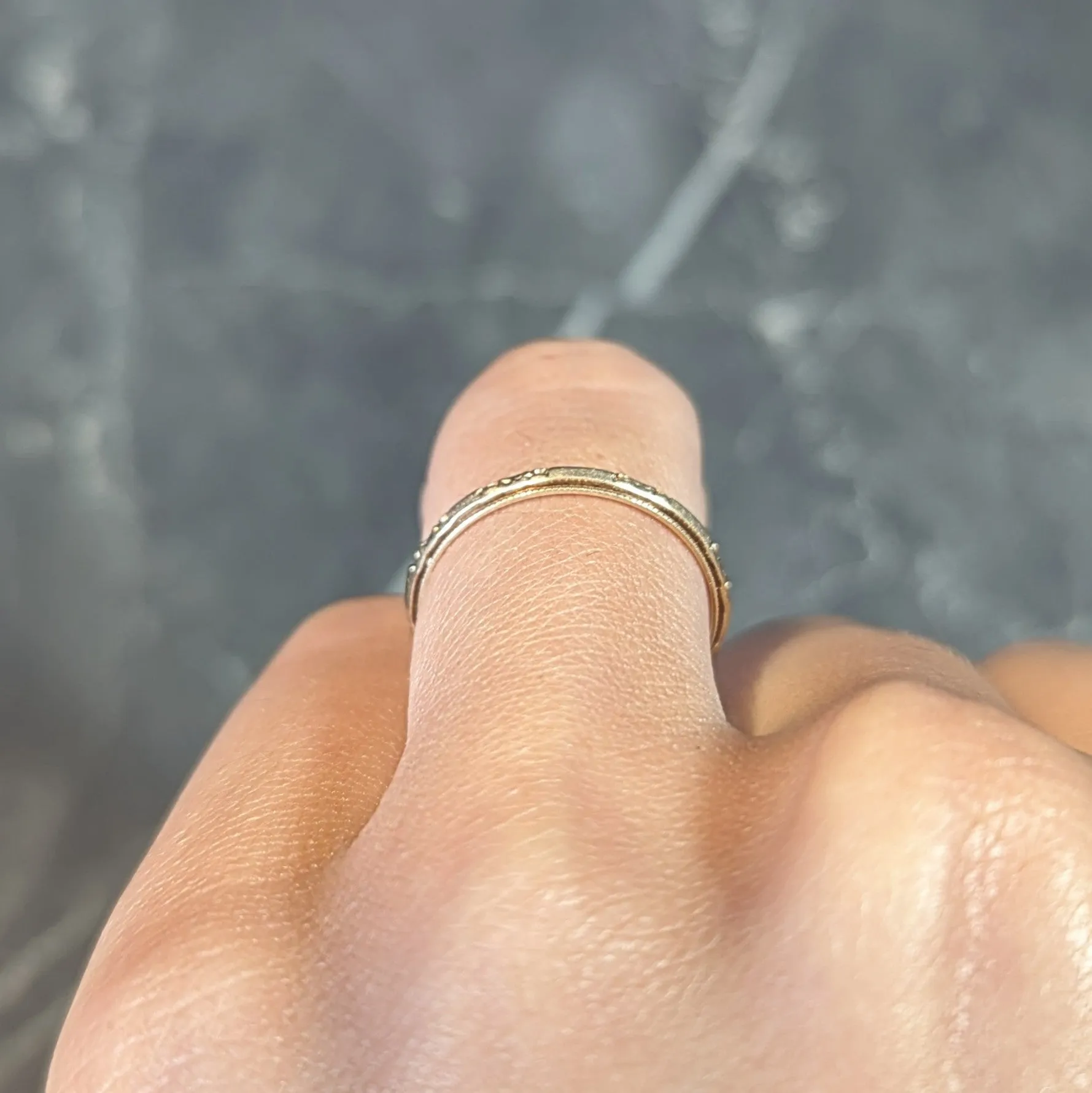 Art Deco 10 Karat Yellow Gold Orange Blossom Vintage Wedding Band Ring