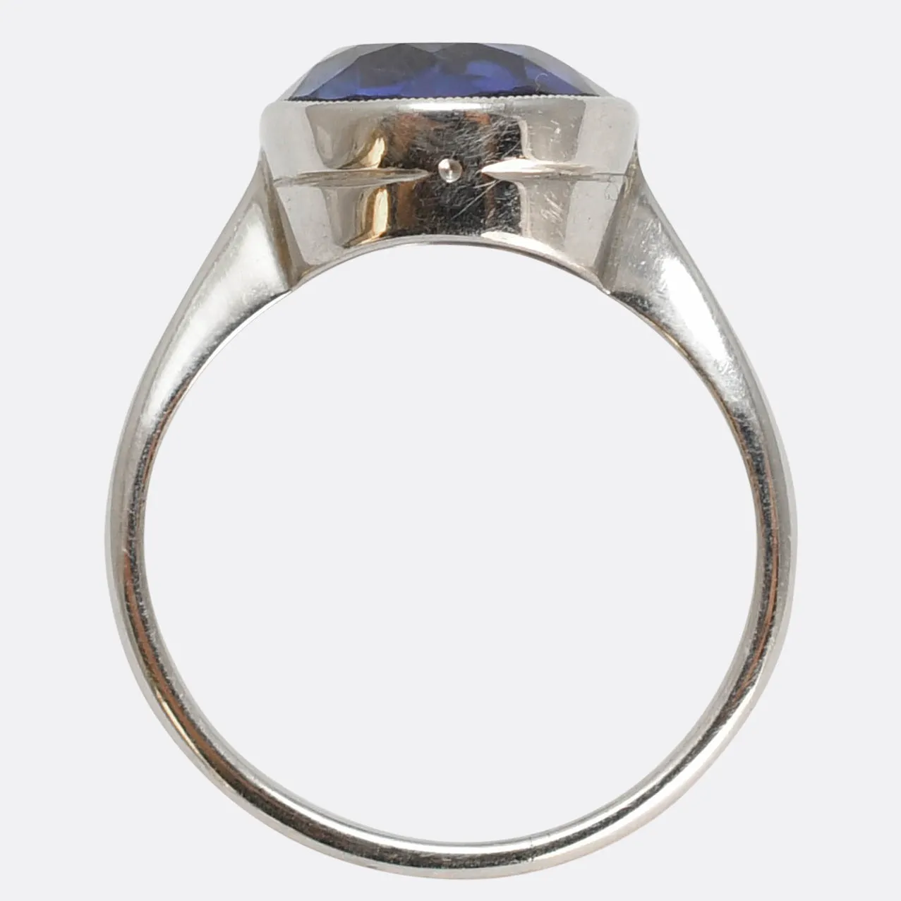Art Deco 3.1ct Sapphire Solitaire Ring