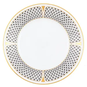 Art Deco Dessert Plate 8inch Black