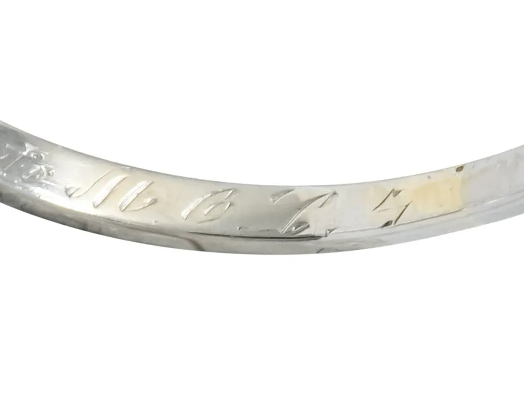 Art Deco Diamond 18 Karat White Gold Anniversary Band Ring