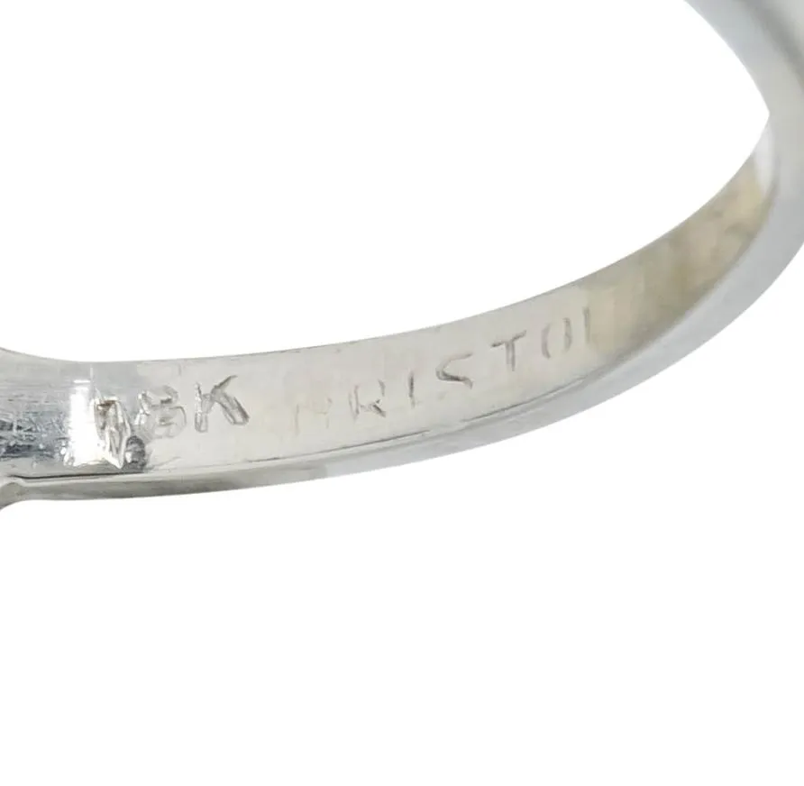 Art Deco Diamond 18 Karat White Gold Anniversary Band Ring