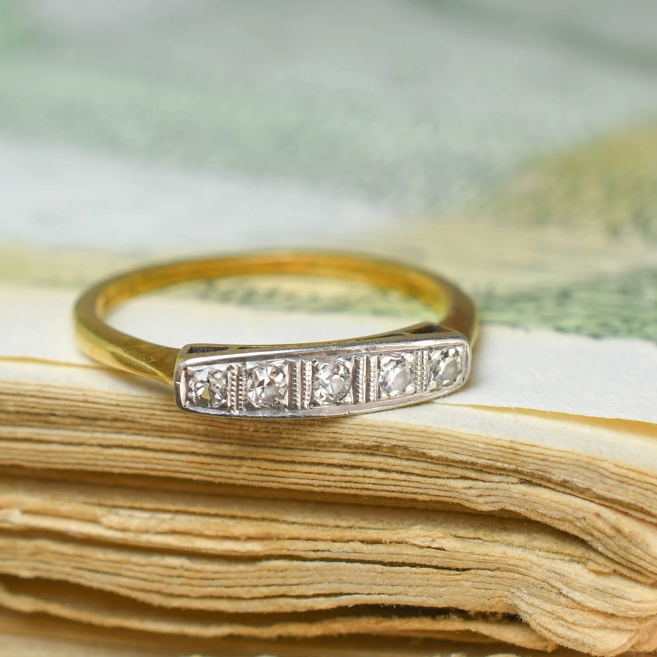 Art Deco Diamond 5-Stone Ring