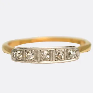Art Deco Diamond 5-Stone Ring