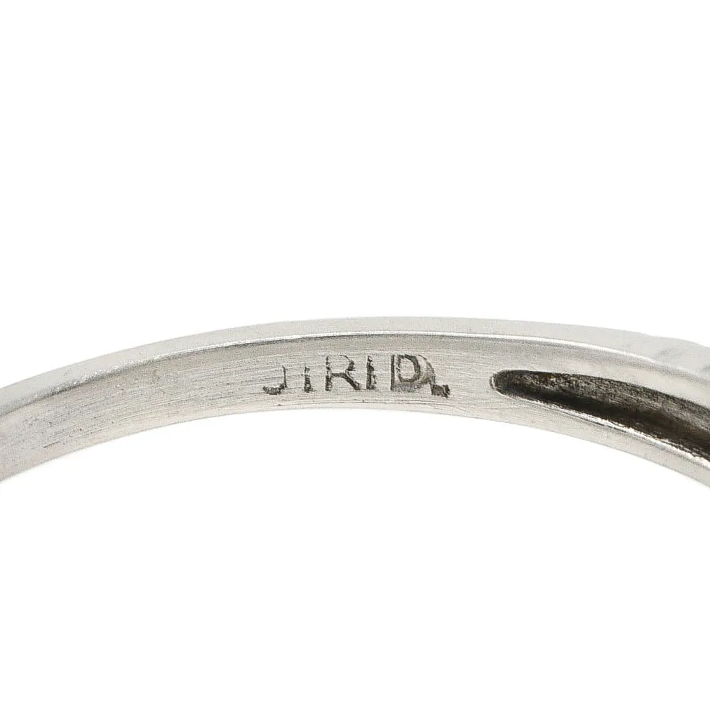 Art Deco Diamond Platinum Channel Band Ring
