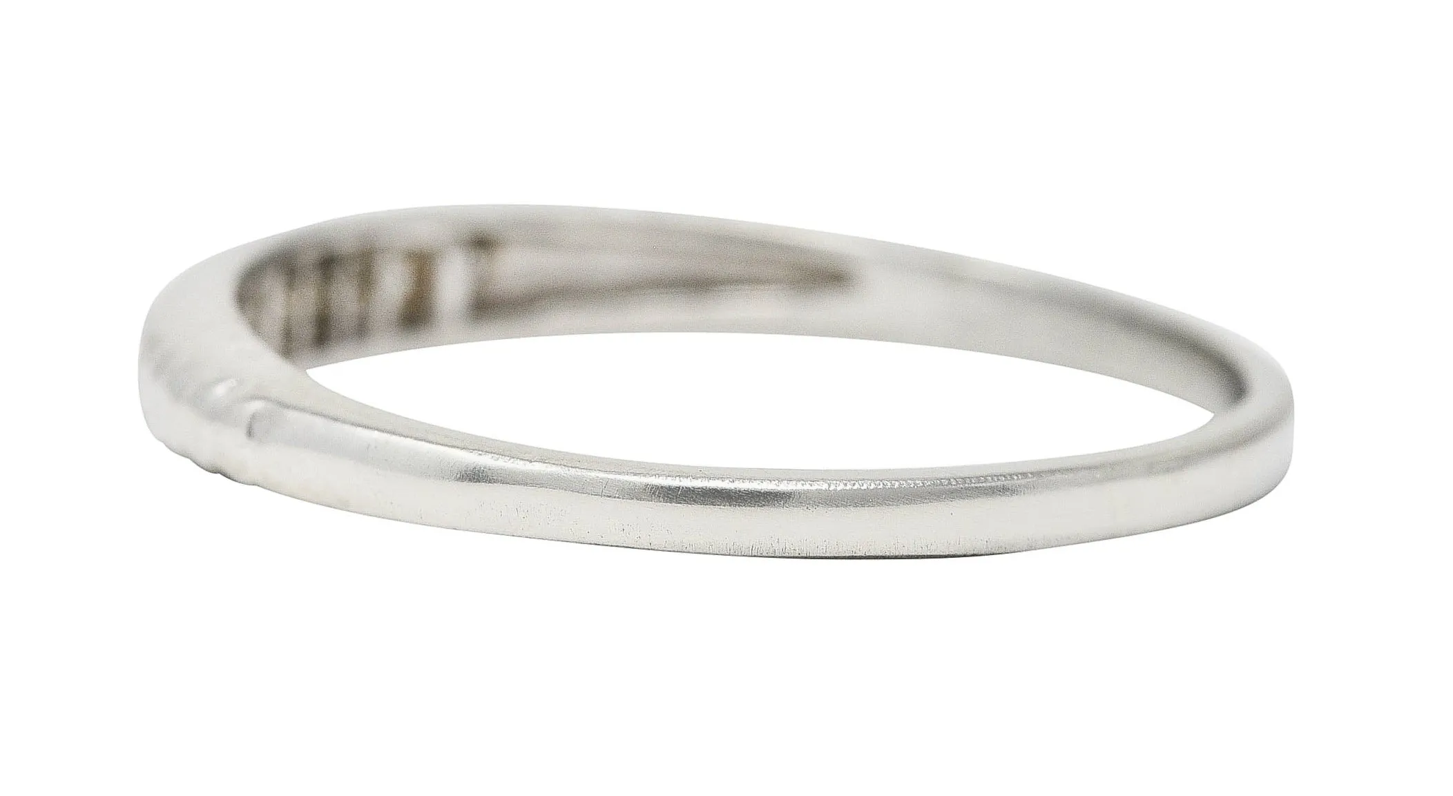 Art Deco Diamond Platinum Channel Band Ring
