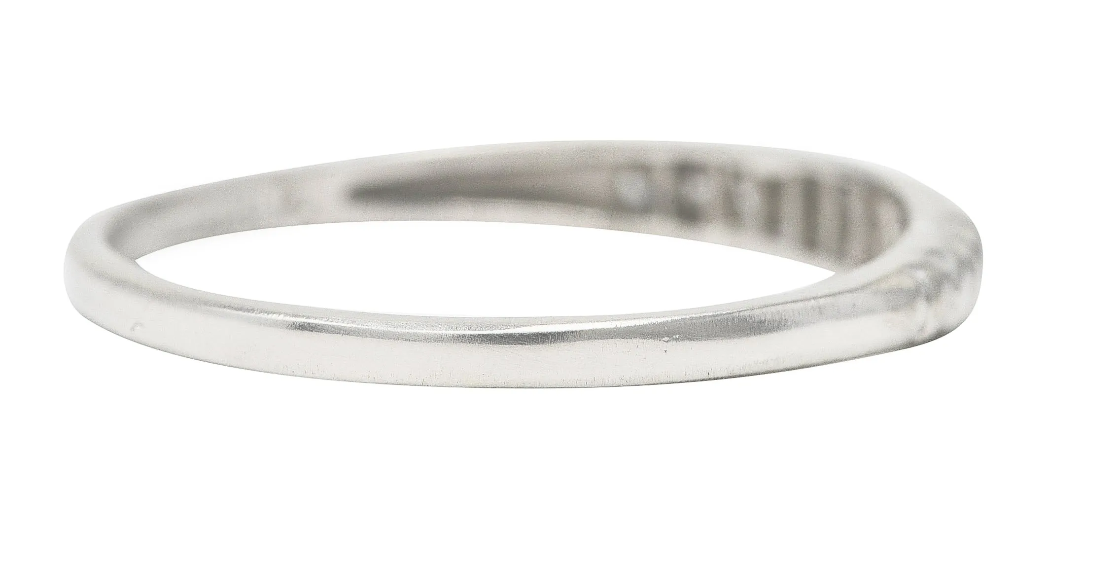 Art Deco Diamond Platinum Channel Band Ring